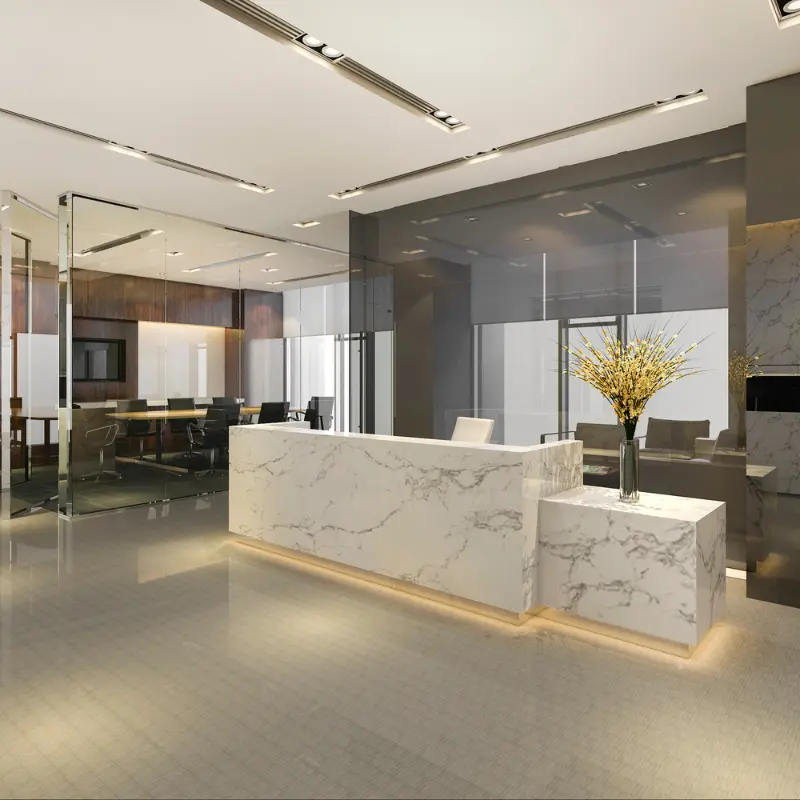 Hotel reception area renovation in Houston